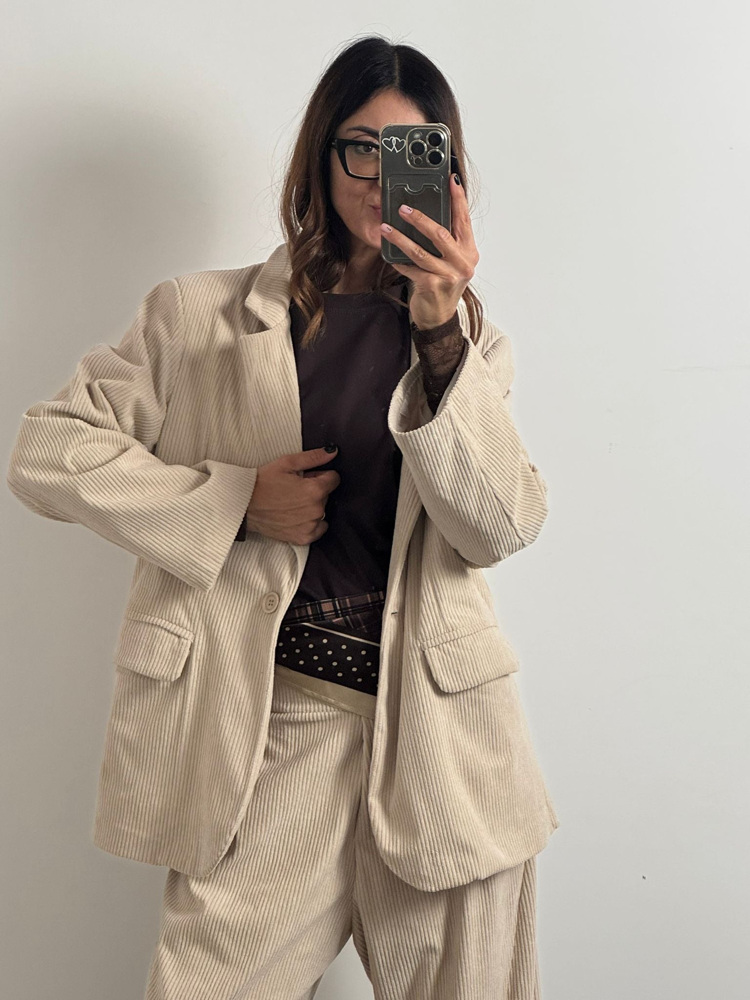 Blazer in velluto Santorini