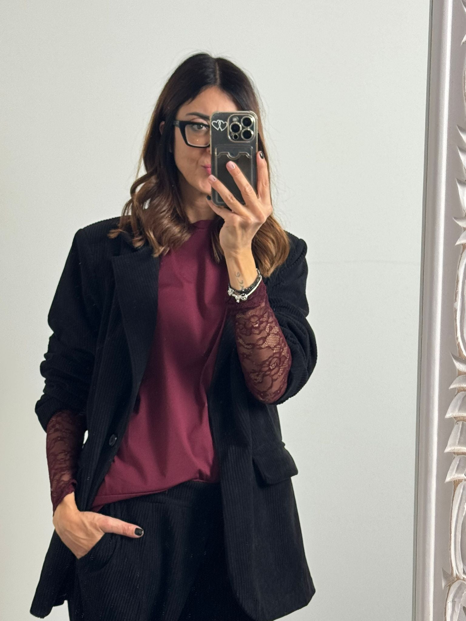 Blazer in velluto Santorini