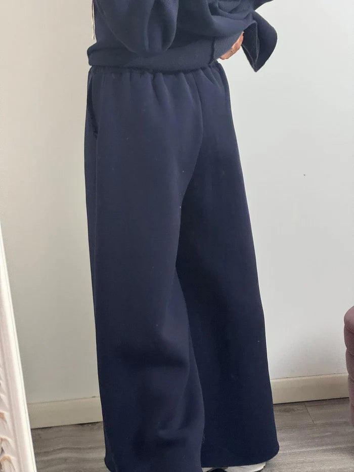 Set mondiale Felpa lunga con cappuccio + pantagonna blu navy